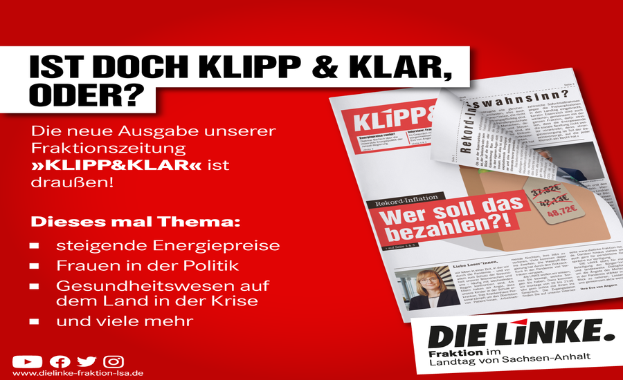 Fraktionszeitung „Klipp&Klar“ Frühjahr 2022