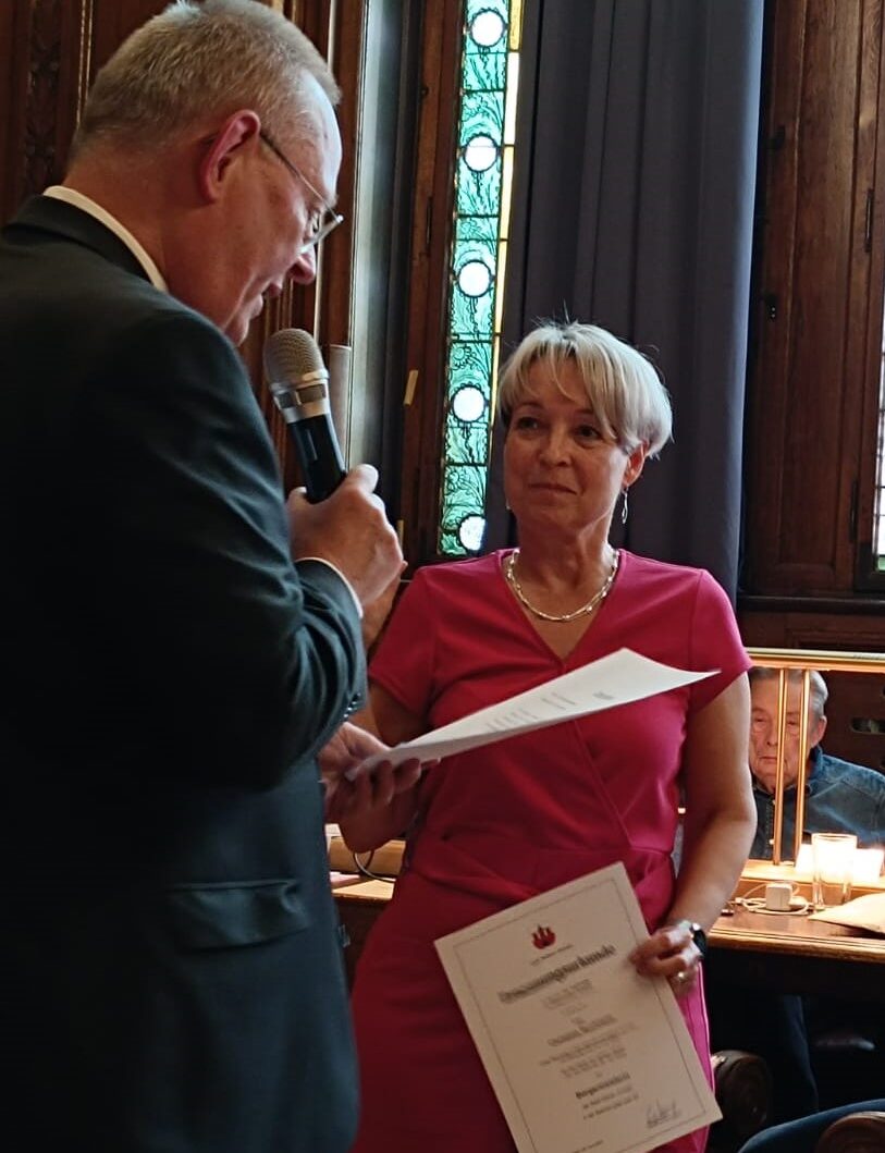 Christina Buchheim als Bürgermeisterin der Stadt Köthen (Anhalt